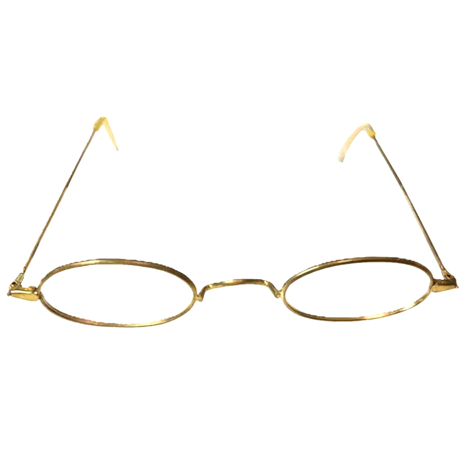 Retro MRS SANTA SMALL OVAL GLASSES Gold Granny Cosplay Party Novelty-CLEAR LENSE