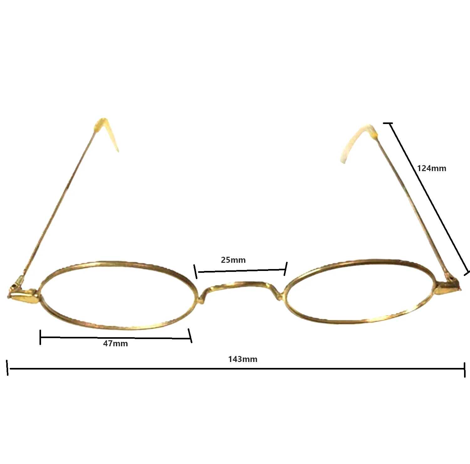 Retro MRS SANTA SMALL OVAL GLASSES Gold Granny Cosplay Party Novelty-CLEAR LENSE 2