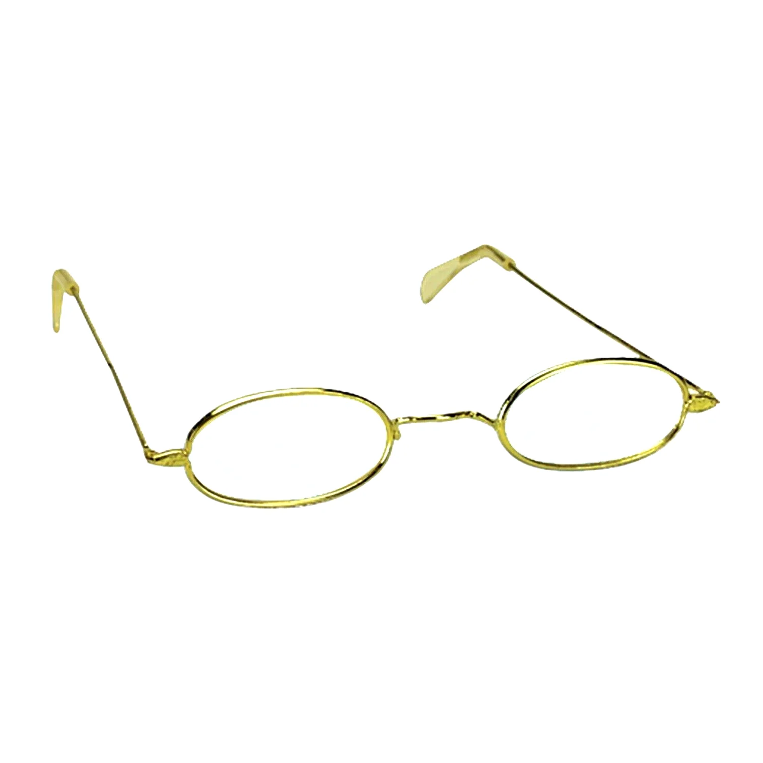 Retro MRS SANTA SMALL OVAL GLASSES Gold Granny Cosplay Party Novelty-CLEAR LENSE 3