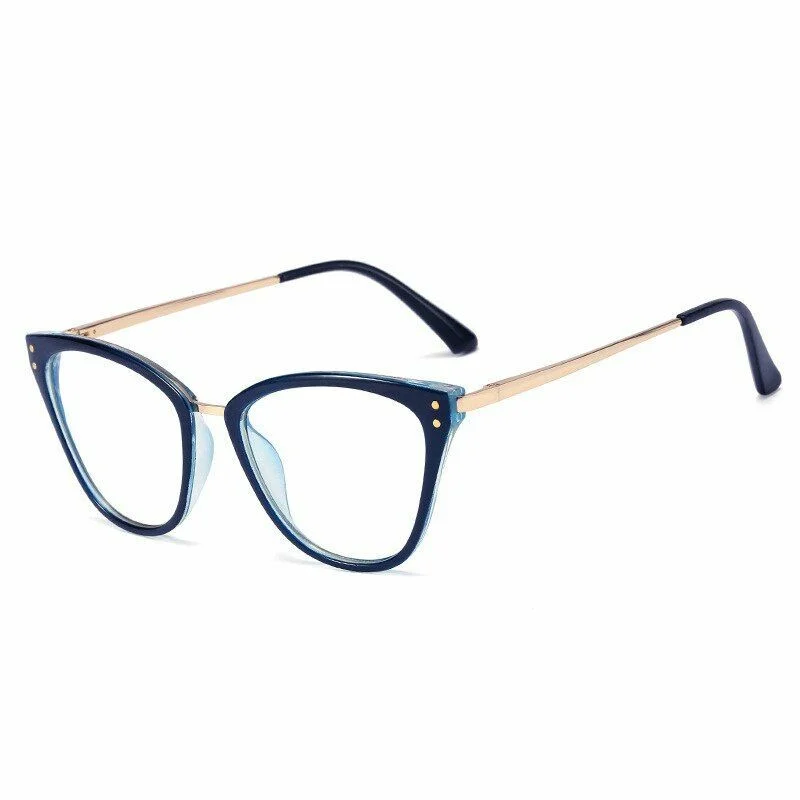 Retro Rivet Anti Blue Light Optical Glasses Frames Men Women Fashion Eyeglasses