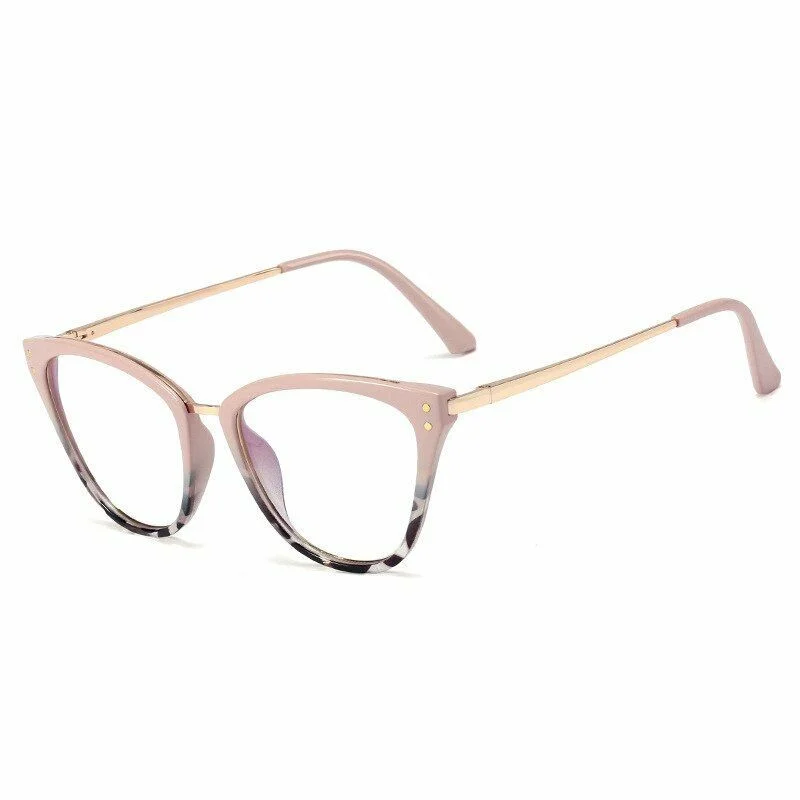 Retro Rivet Anti Blue Light Optical Glasses Frames Men Women Fashion Eyeglasses 2