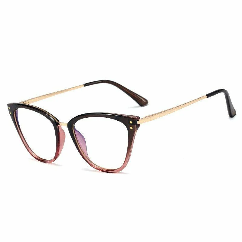 Retro Rivet Anti Blue Light Optical Glasses Frames Men Women Fashion Eyeglasses 4