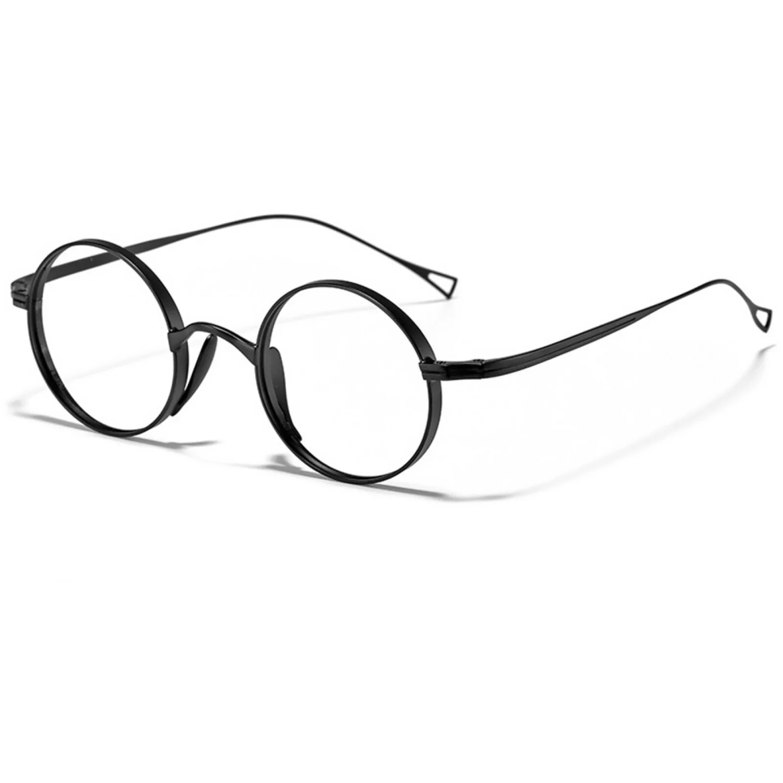 Retro Round Eyeglass Frames Pure Titanium Glasses Men Women Lightweight Fashion 2