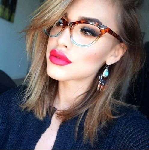 Retro Slim Gradient CAT EYE Clear Women WaYfe Fashion Eye Glasses Frames 1404 S