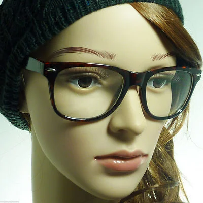 RETRO Unisex Men Women Nerd Geek Oversized Large Frame Clear Lens Eye Glasses