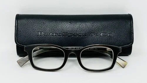RetroSpecs Buffalo Horn 12K GF Inlay Eyeglasses Circa 1930-40’s ~ Frames Only 4