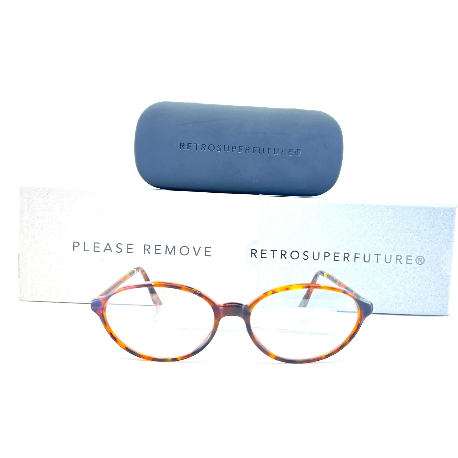 RETROSUPERFUTURE AYQ/L/A14 Havana Eyeglasses Oval Tortoise Frames 52-18 145 mm