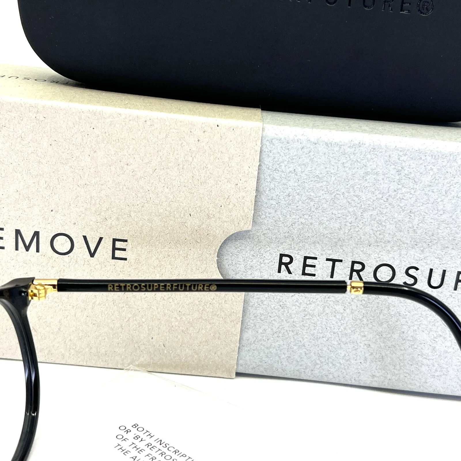 RETROSUPERFUTURE ORD/0/B4/T Black Eyeglasses Round Acetate Frames 46-20 145 mm 4