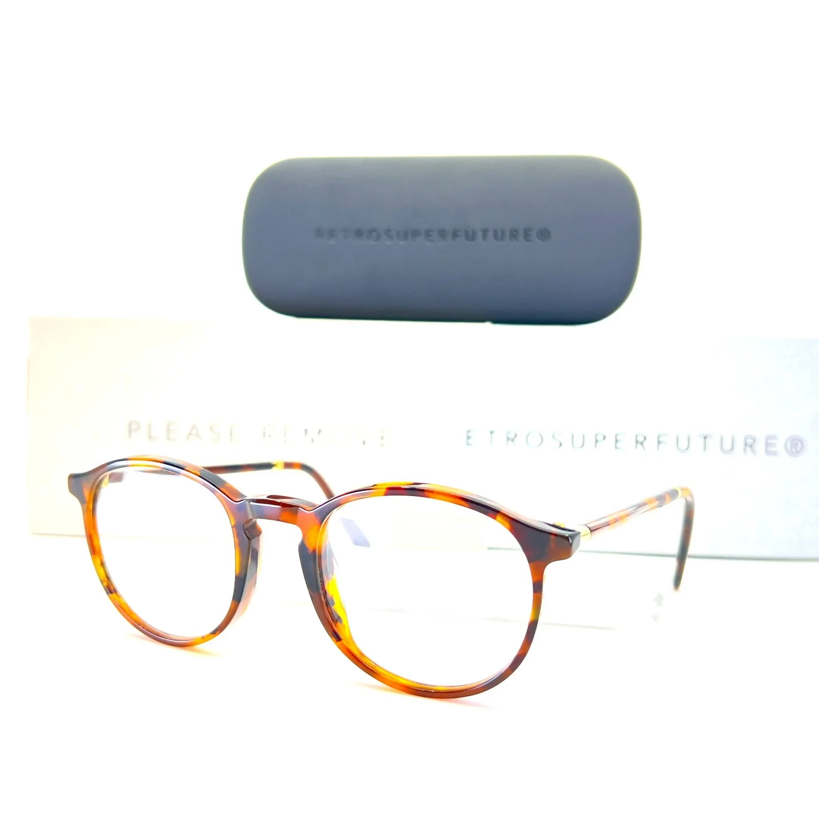RETROSUPERFUTURE WH7/C/B4/T Numero Eyeglasses Brown Tortoise Frames 48-20 145 mm