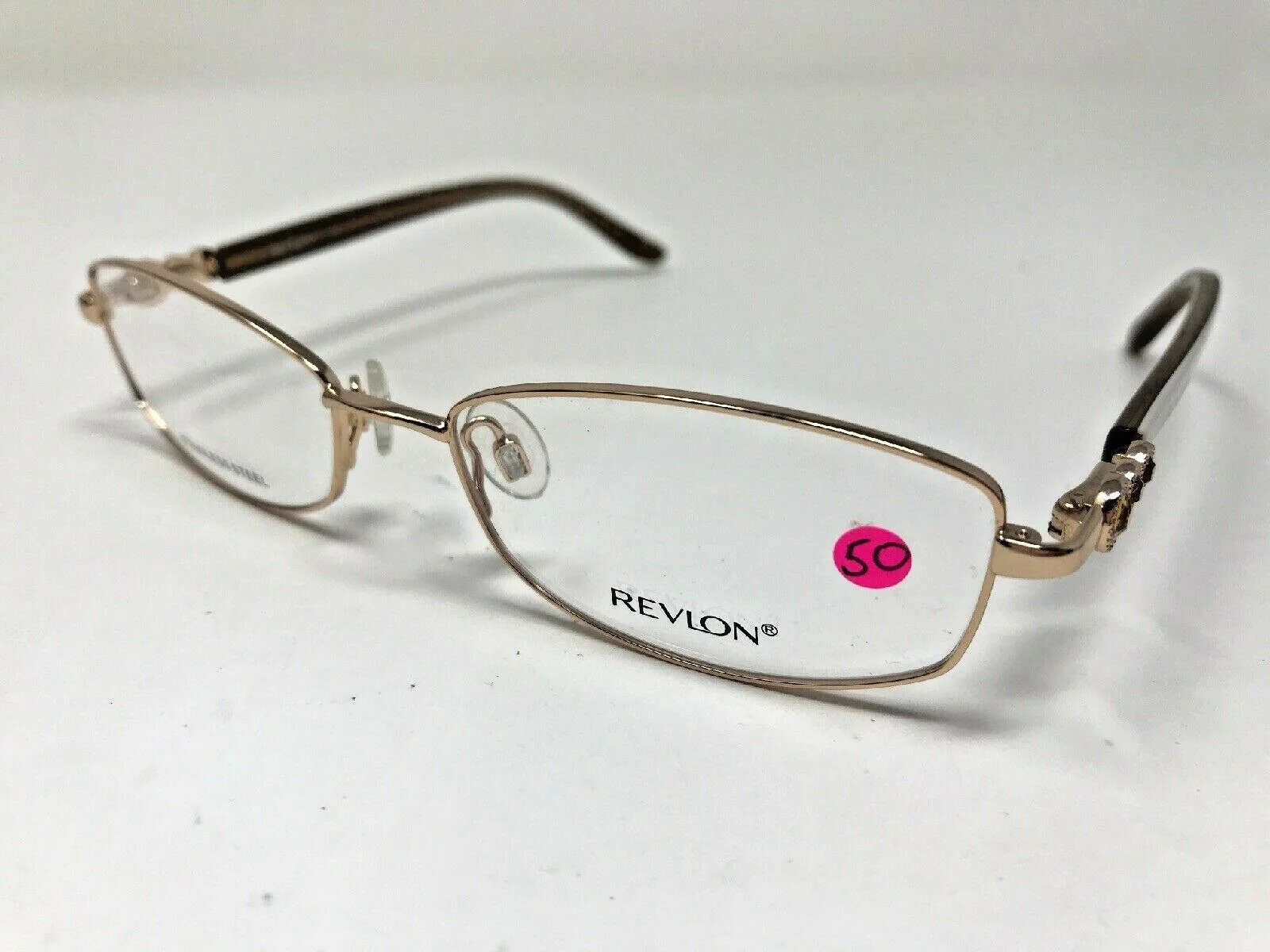 REVLON Eyeglasses Frame RV5013 52-16-130 Gold/White Polish Q511