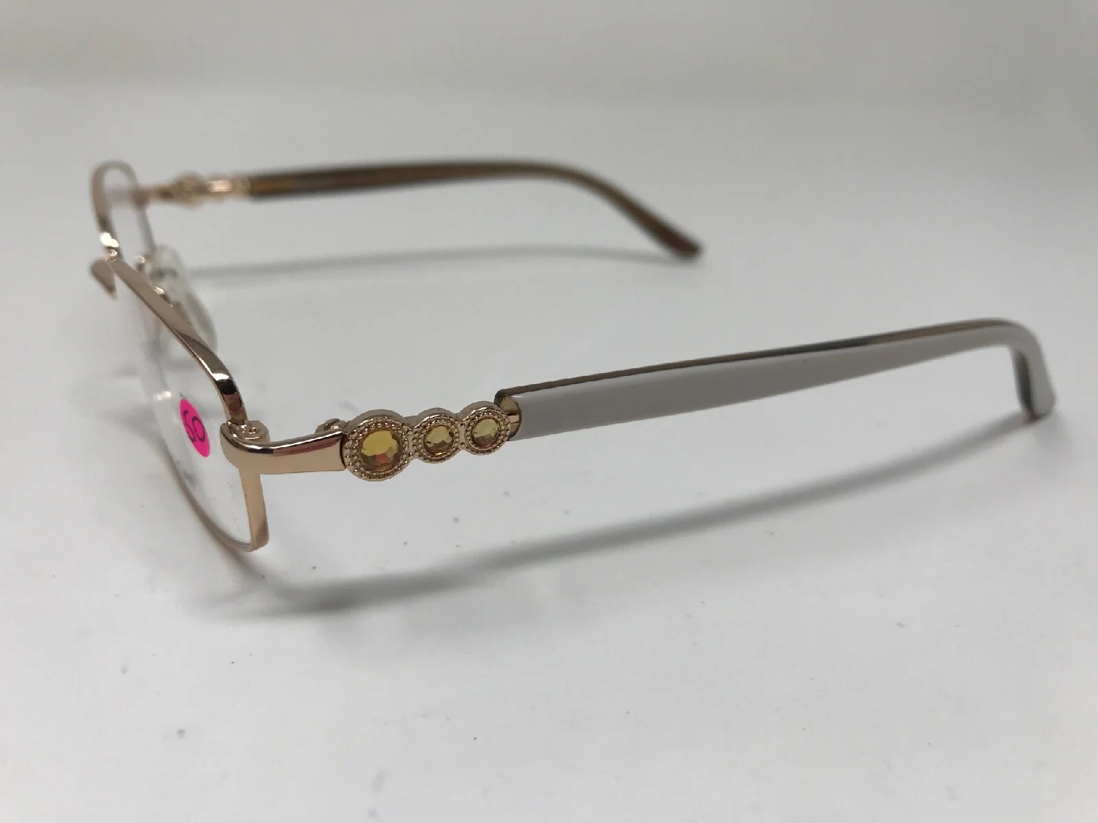 REVLON Eyeglasses Frame RV5013 52-16-130 Gold/White Polish Q511 2