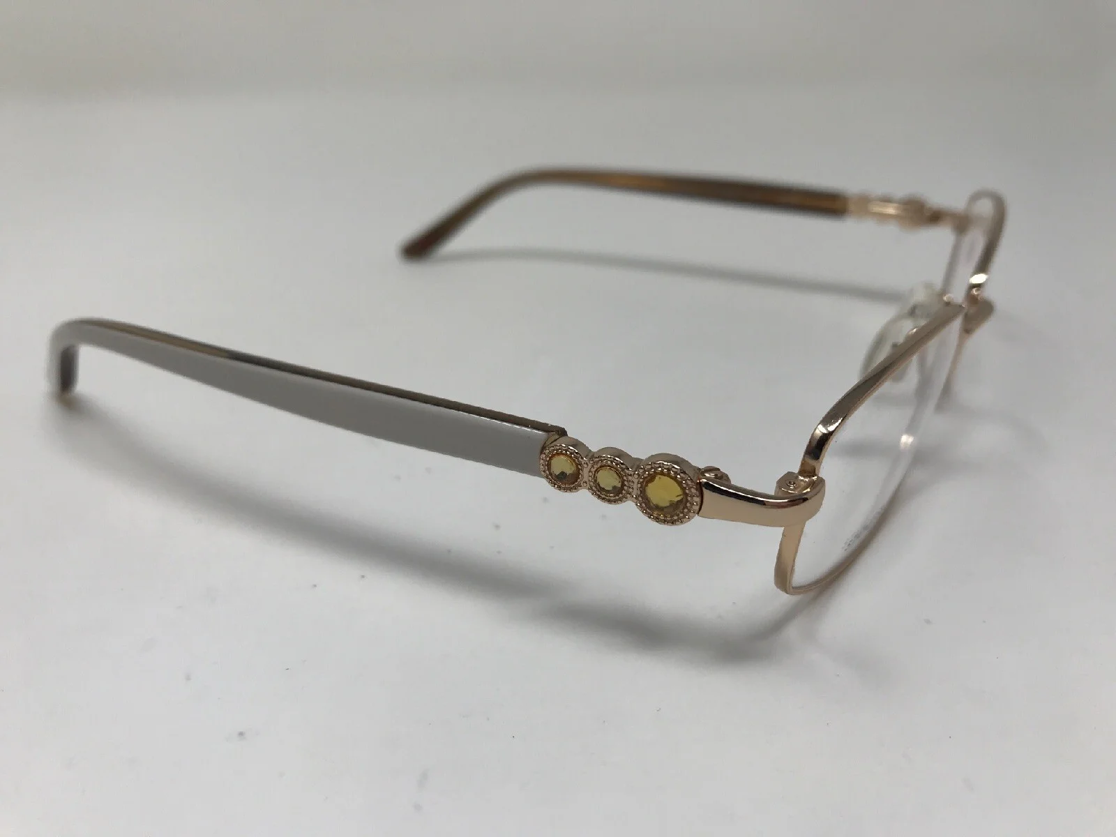 REVLON Eyeglasses Frame RV5013 52-16-130 Gold/White Polish Q511 4