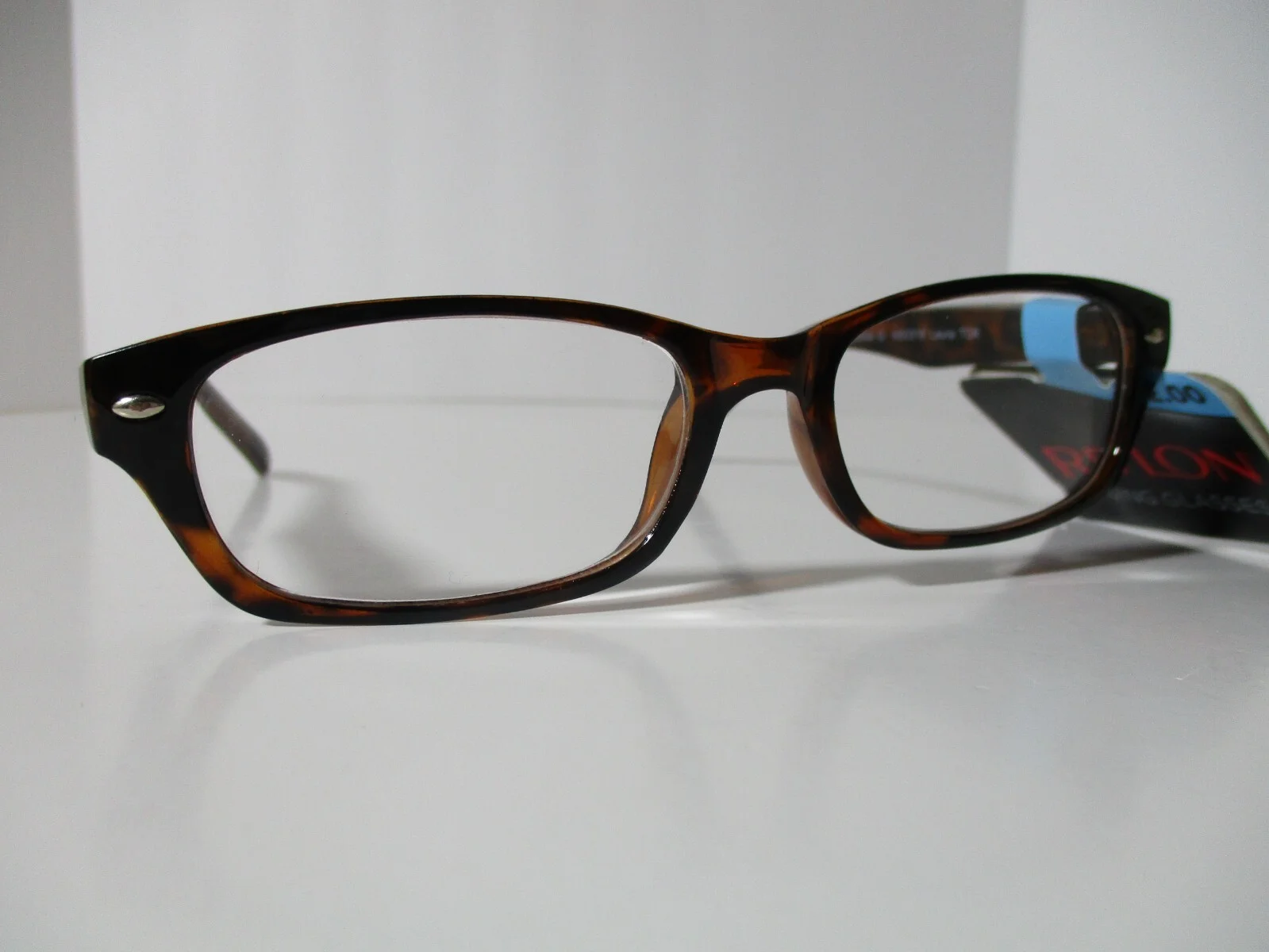 Revlon Laura Brown Tortoise Women Rectangle Readers Reading Glasses +2.00 New