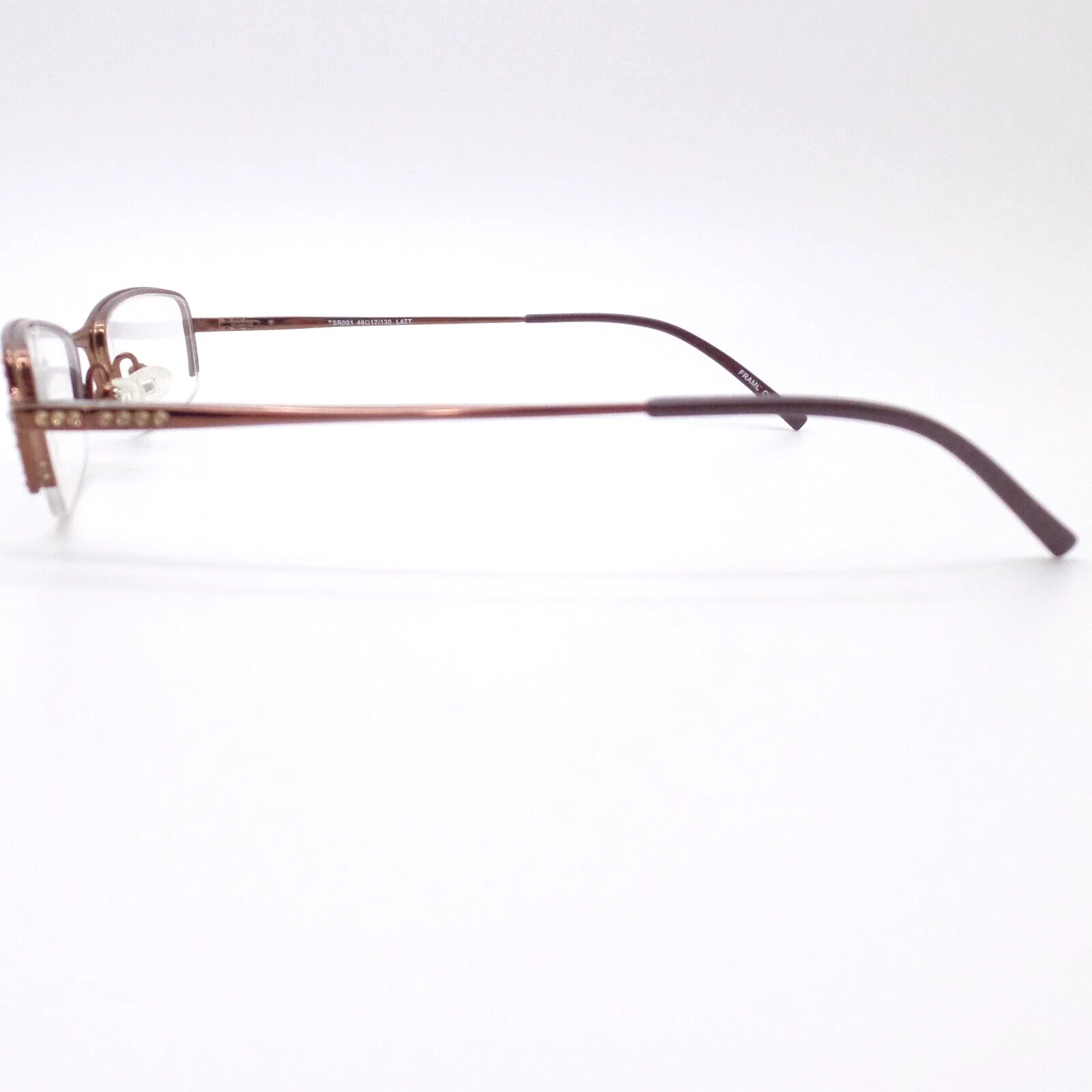 Revolution Bling Raven Frames w Clip Ons tsr001 Latte Polarized New Authentic 4