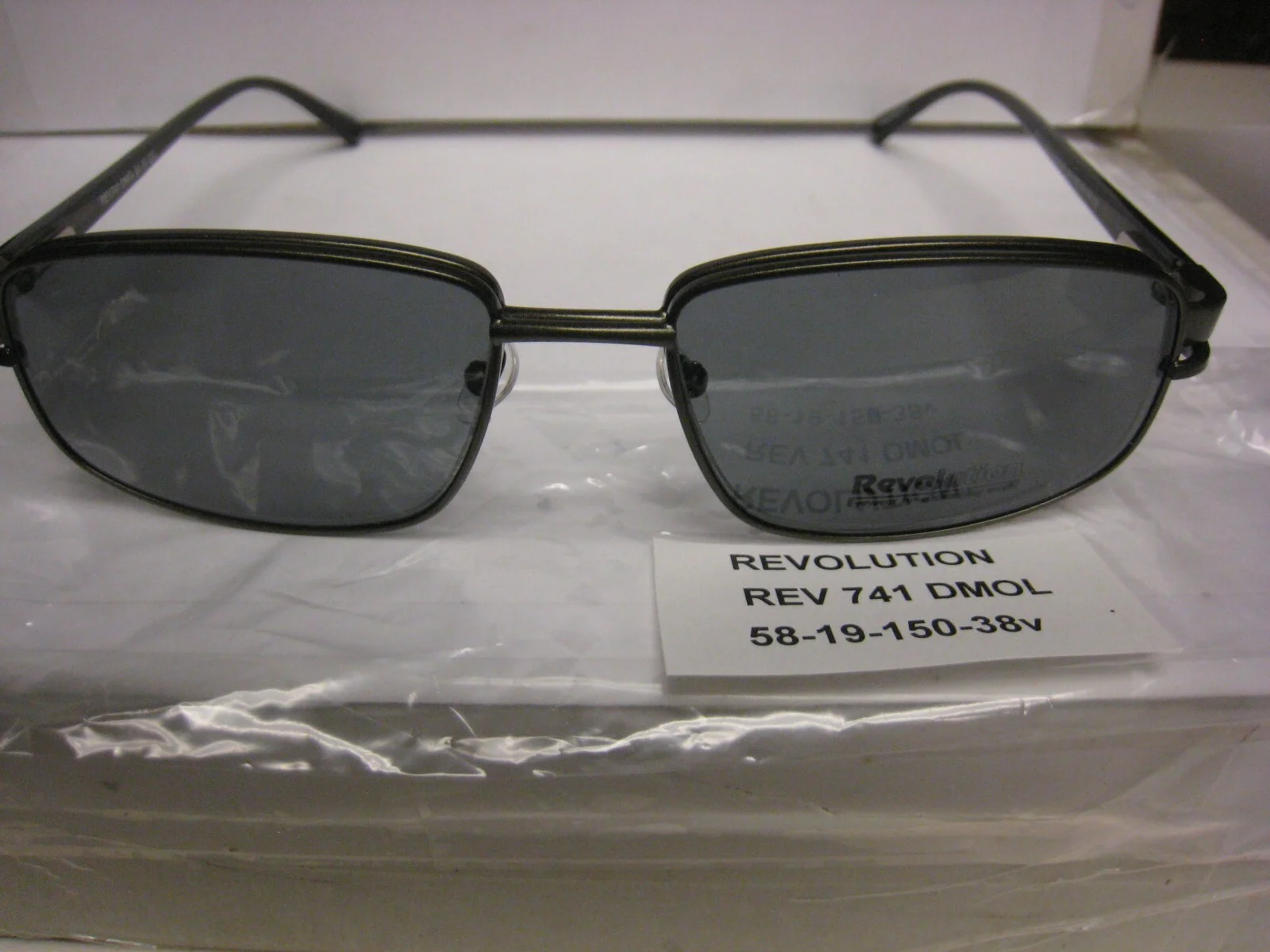 Revolution Eyeglass Frame WITH sun shade REV741 in DMOL 58-19-150 2