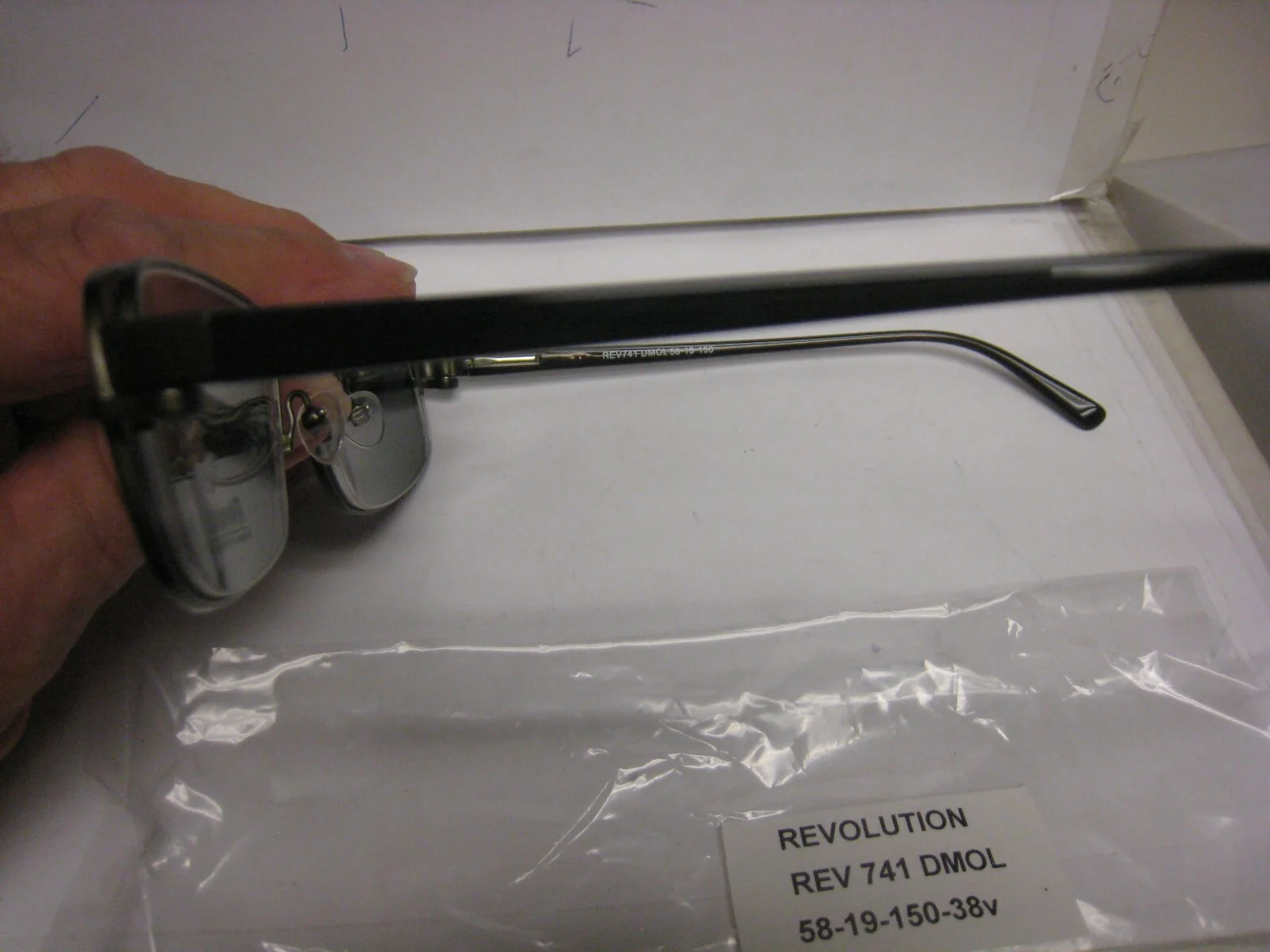 Revolution Eyeglass Frame WITH sun shade REV741 in DMOL 58-19-150 4
