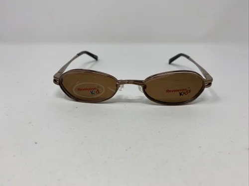 Revolution Kids Eyeglasses Frames REK2012 44-18-130 Brown W/sunclip XX72