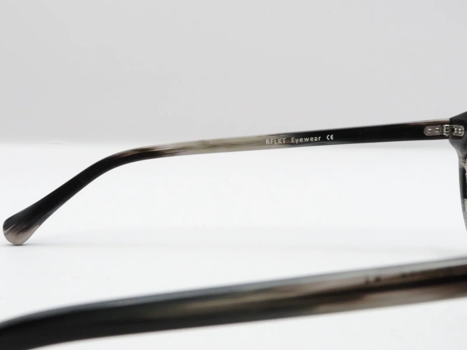 RFLKT EYEWEAR THEORY ROUND ACETATE EYEGLASS FRAMES C4 STRIPED GRANITE 48-21-143 4