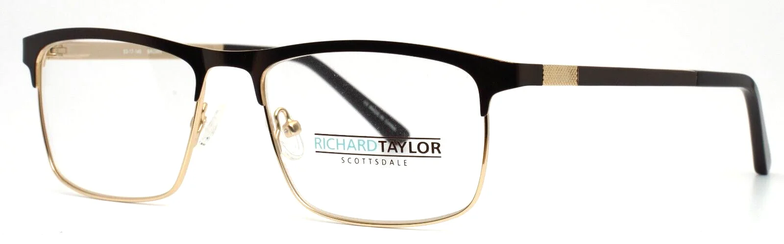 RICHARD TAYLOR SCOTTSDALE Ernest Brown Mens Square Eyeglasses 53-17-140 B:38