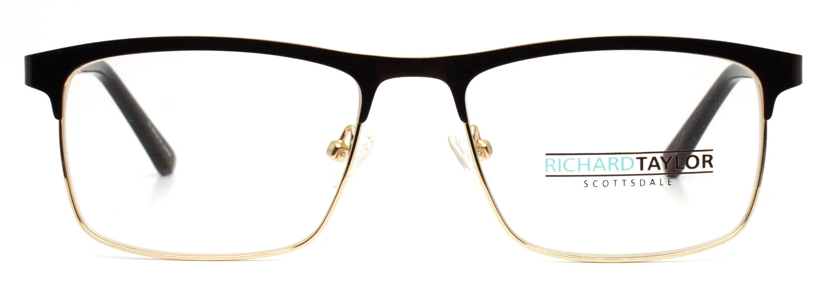 RICHARD TAYLOR SCOTTSDALE Ernest Brown Mens Square Eyeglasses 53-17-140 B:38 2