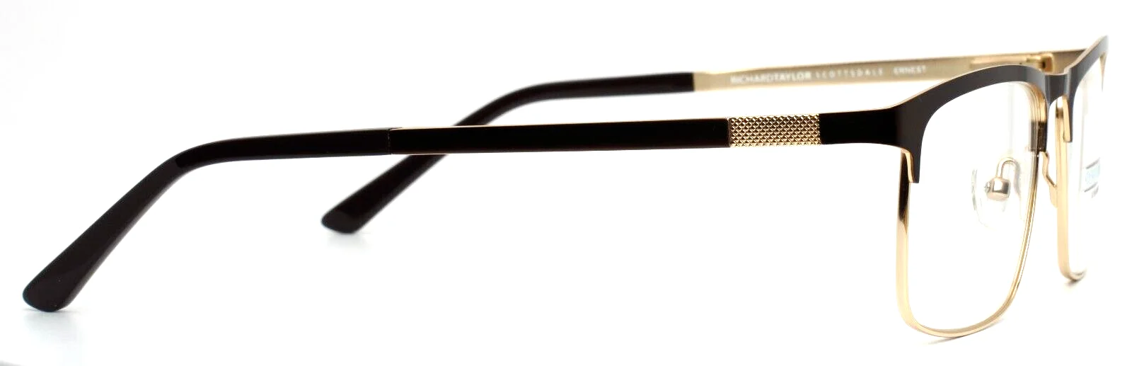 RICHARD TAYLOR SCOTTSDALE Ernest Brown Mens Square Eyeglasses 53-17-140 B:38 4