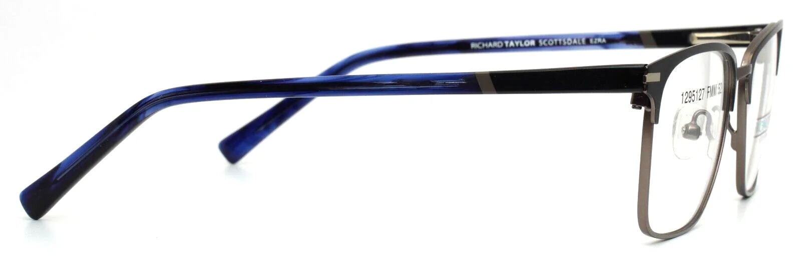 RICHARD TAYLOR SCOTTSDALE Ezra Black Mens Rectangle Eyeglasses 52-17-140 B:37 4