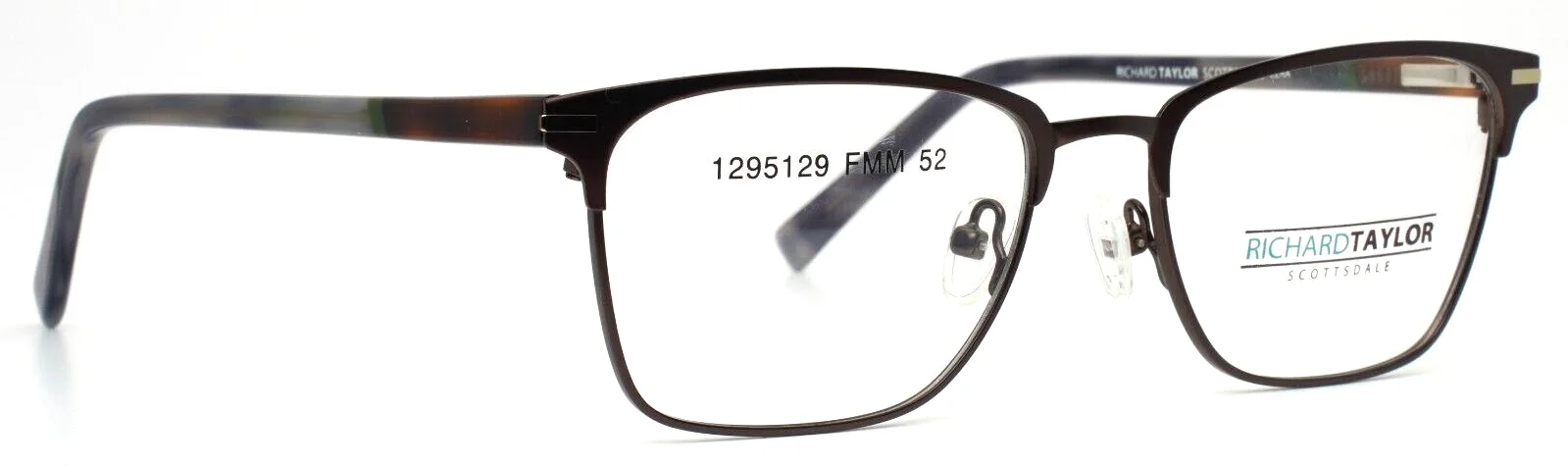 RICHARD TAYLOR SCOTTSDALE Ezra Brown Mens Rectangle Eyeglasses 52-17-140 B:37 3