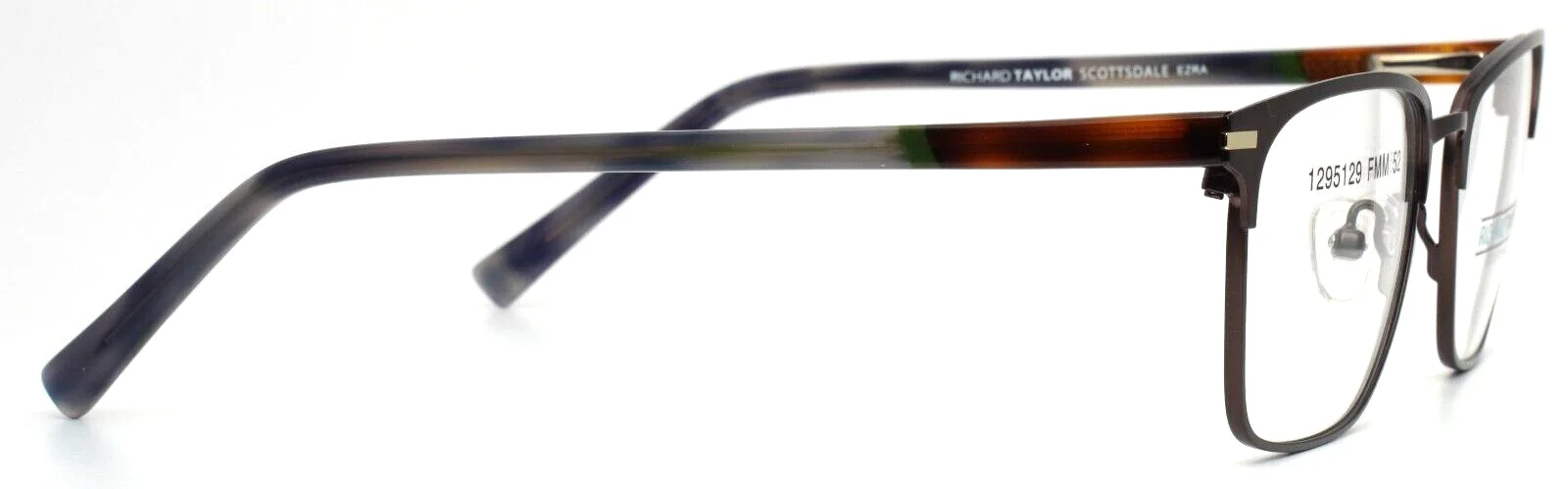 RICHARD TAYLOR SCOTTSDALE Ezra Brown Mens Rectangle Eyeglasses 52-17-140 B:37 4