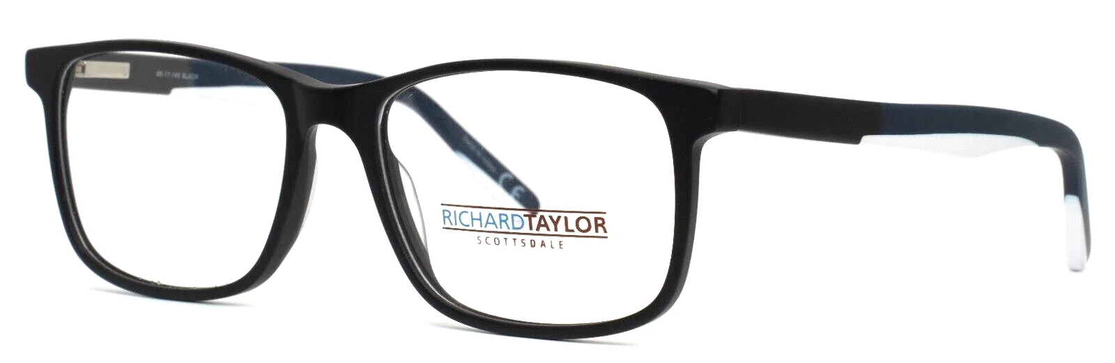 RICHARD TAYLOR SCOTTSDALE Fiyero Black Mens Rectangle Eyeglasses 55-17-145 B:41