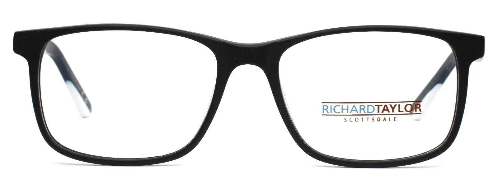 RICHARD TAYLOR SCOTTSDALE Fiyero Black Mens Rectangle Eyeglasses 55-17-145 B:41 2