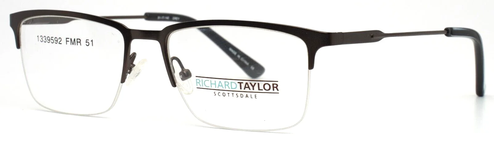 RICHARD TAYLOR SCOTTSDALE Gerald Grey Mens Rectangle Eyeglasses 51-17-140