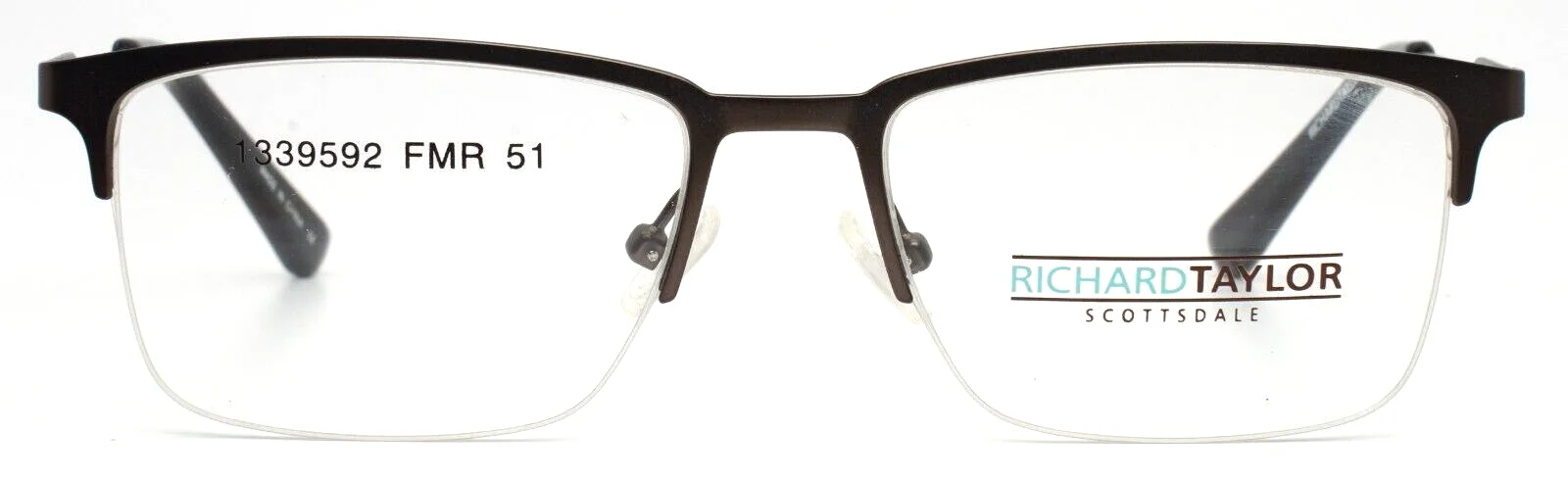 RICHARD TAYLOR SCOTTSDALE Gerald Grey Mens Rectangle Eyeglasses 51-17-140 2
