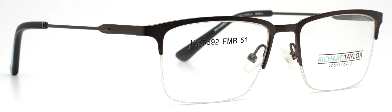 RICHARD TAYLOR SCOTTSDALE Gerald Grey Mens Rectangle Eyeglasses 51-17-140 3