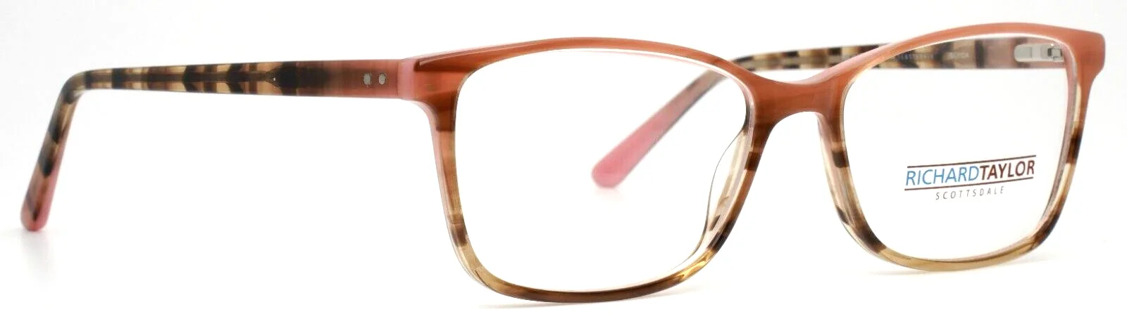 RICHARD TAYLOR SCOTTSDALE Glinda Rose Womens Rectangle Eyeglasses 55-16-140 B:38 3