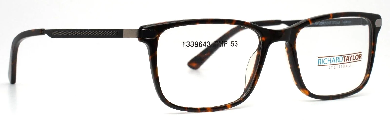 RICHARD TAYLOR SCOTTSDALE Harvey Tortoise Mens Rectangle Eyeglasses 53-18-140 3