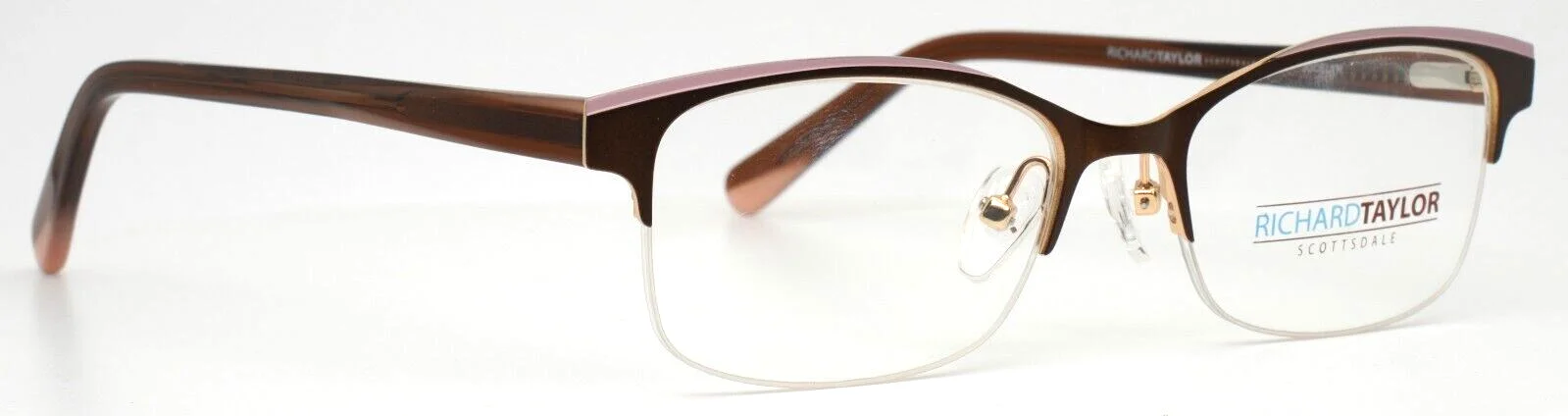 RICHARD TAYLOR SCOTTSDALE Jocelyn Brown Womens Rectangle Eyeglasses 50-17-140 3