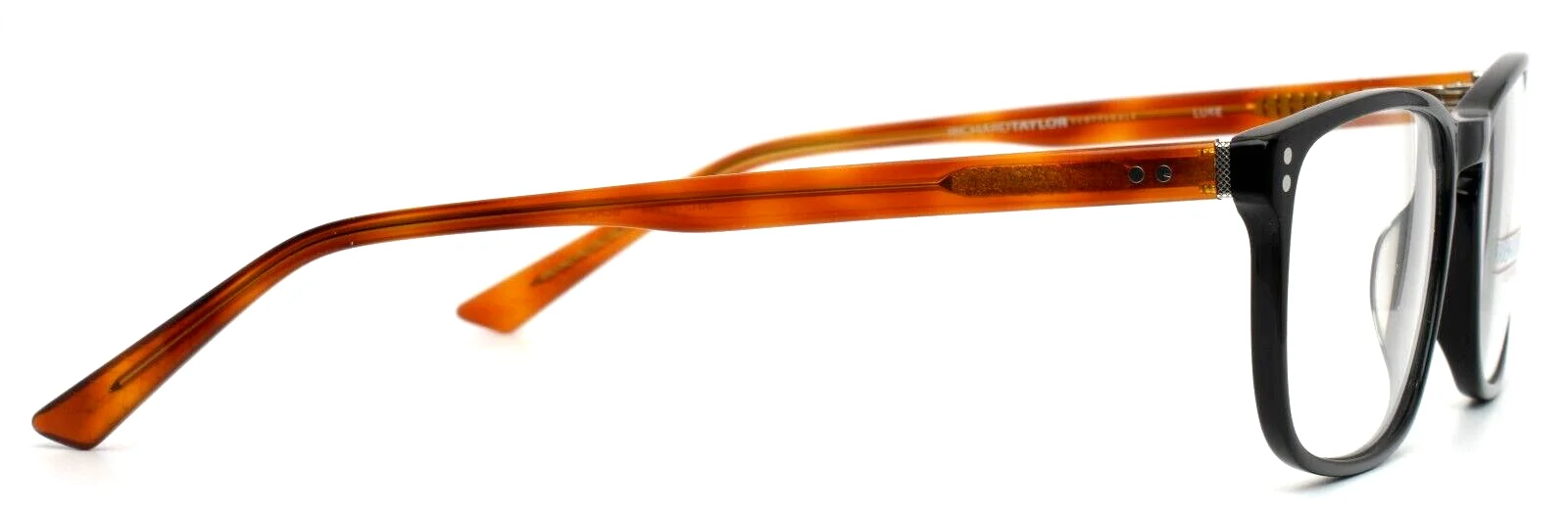 RICHARD TAYLOR SCOTTSDALE Luke Black Mens Rectangle Eyeglasses 55-17-145 B:39 4