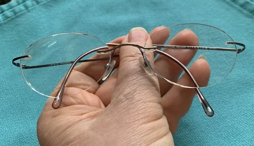 RICHARD TAYLOR TITANIUM SARAH Rimless Drill Mount EYEGLASSES FRAMES 52/16/135