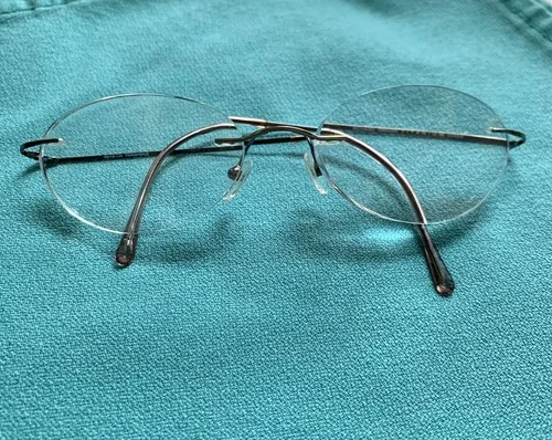 RICHARD TAYLOR TITANIUM SARAH Rimless Drill Mount EYEGLASSES FRAMES 52/16/135 3