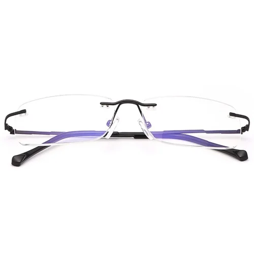 Rimless Clear Bifocal Reading Glasses Blue Light Blocking Readers for Men Women 2