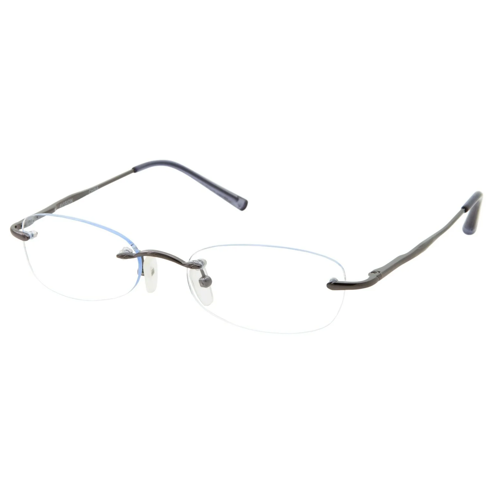 Rimless Clear Lens Glasses Non Prescription Eyeglasses for Business Fashion New 2