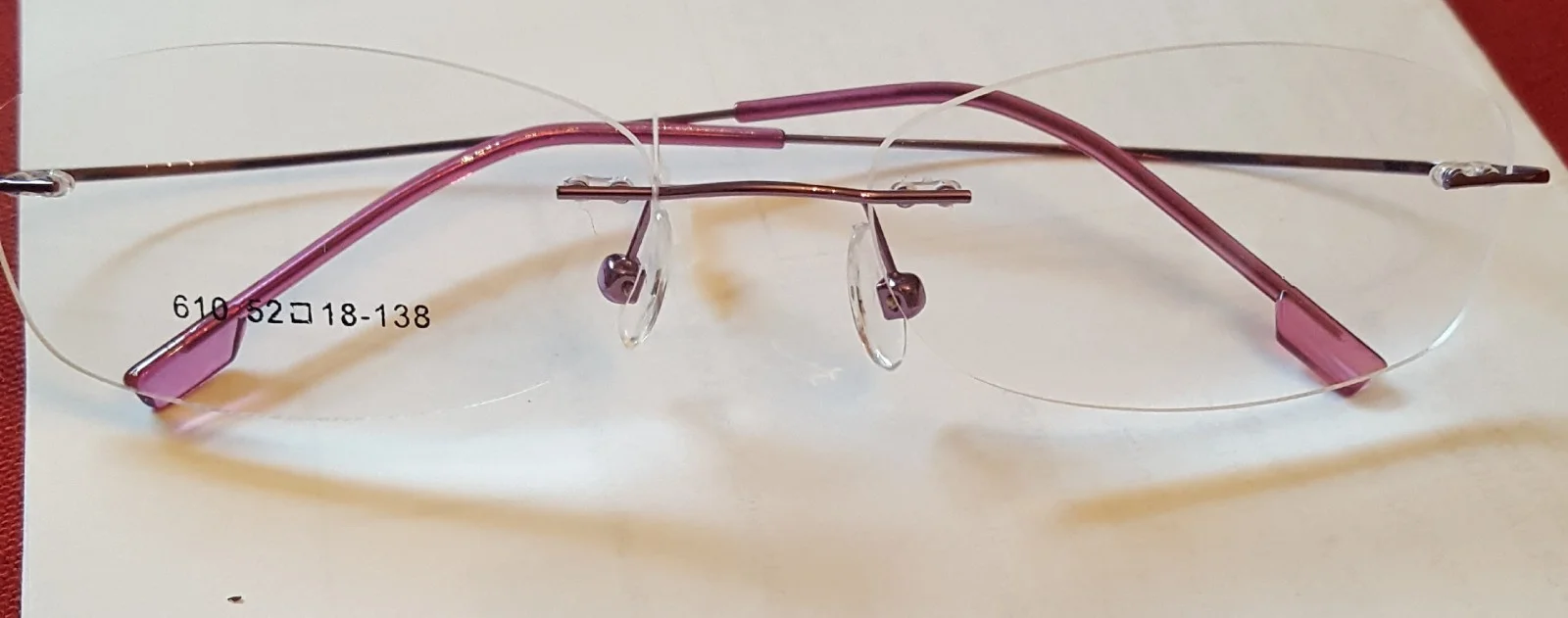 Rimless titanium alloy unisex prescription eyeglass frames! Lightweight/flexible 2