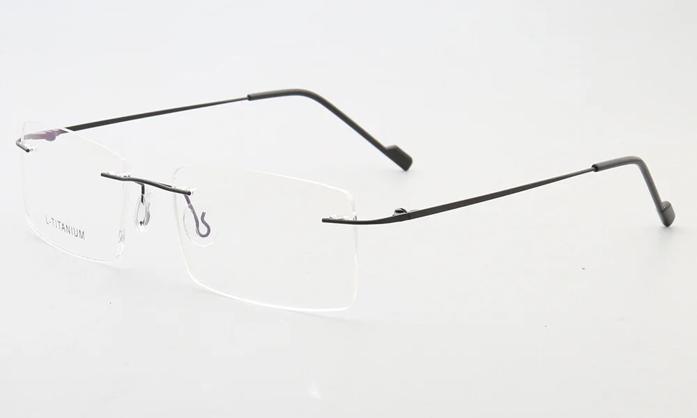 Rimless titanium alloy unisex prescription eyeglass frames! Lightweight/flexible 4