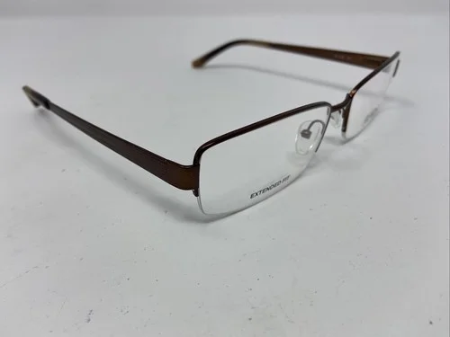 RIMS EXTENDED FIT EYEGLASSES FRAME R31089 2074 61/18/150 BROWN HALF RIM &164 2