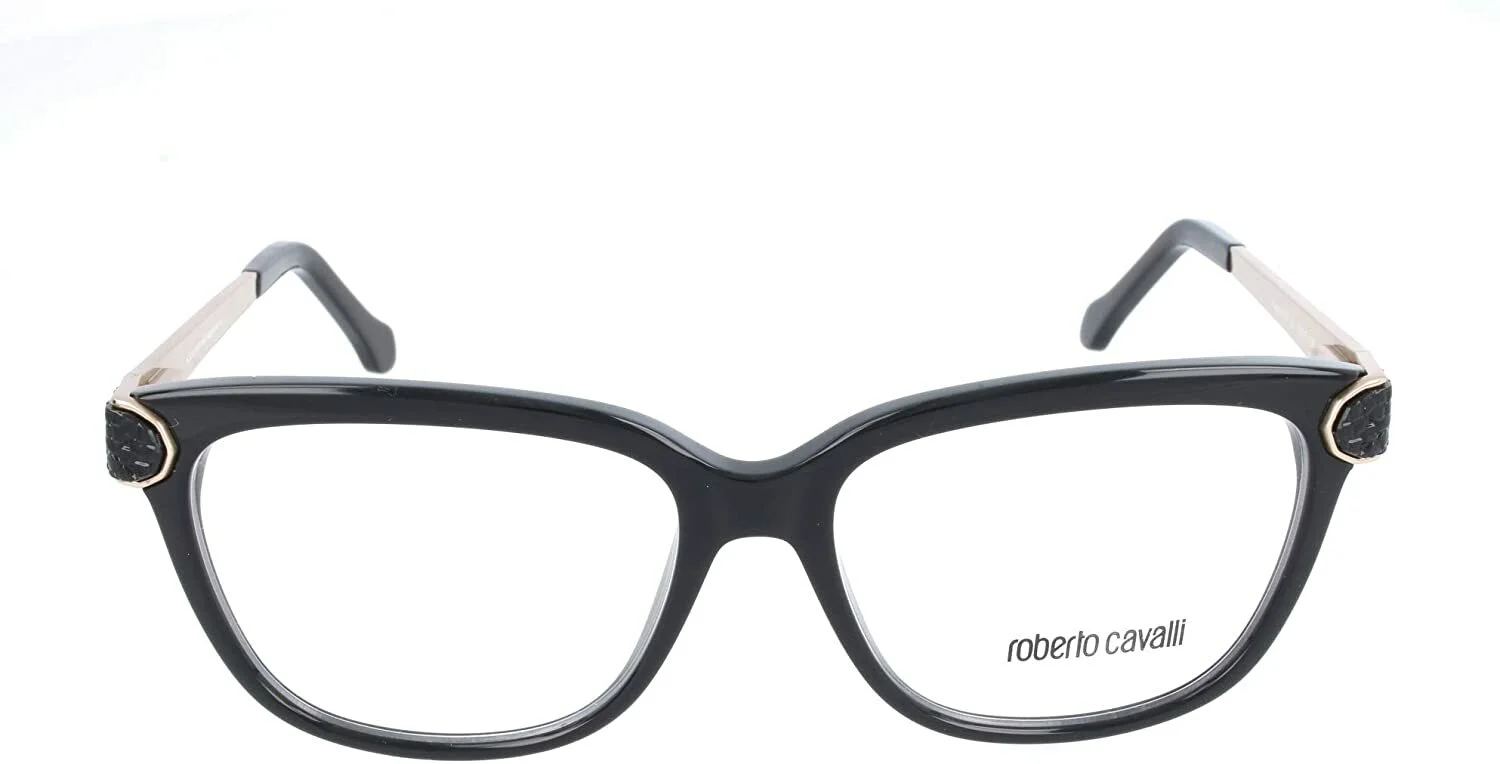Roberto Cavalli Polaris RC934 RC0934 001 Black Gold Eyeglasses Frame 53-15-135