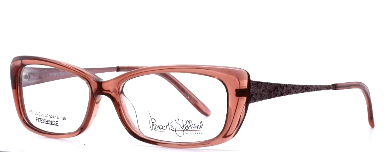 ROBERTO STEFFANI RS105 30 Blush Womens Cat Eye Eyeglasses 52-15-135 B:29