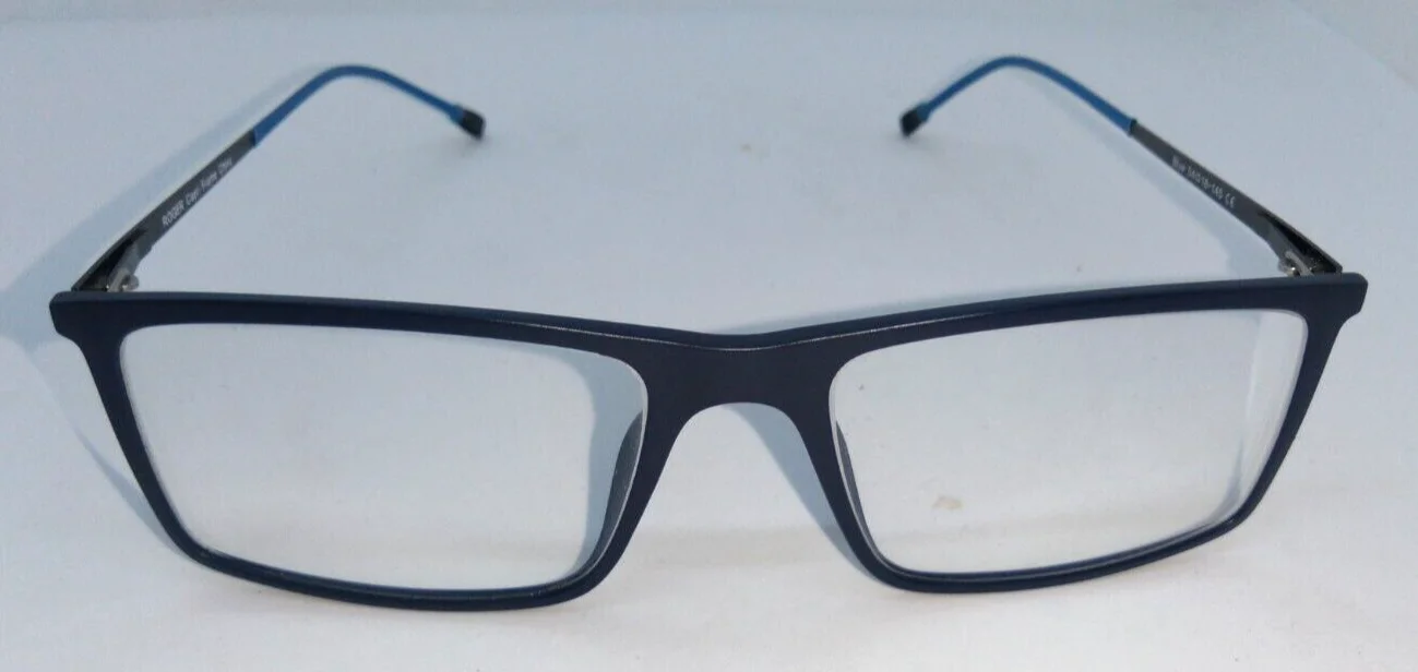 Roger Capri Metal Blue & Black Square Eyeglass Frames 54-18-145