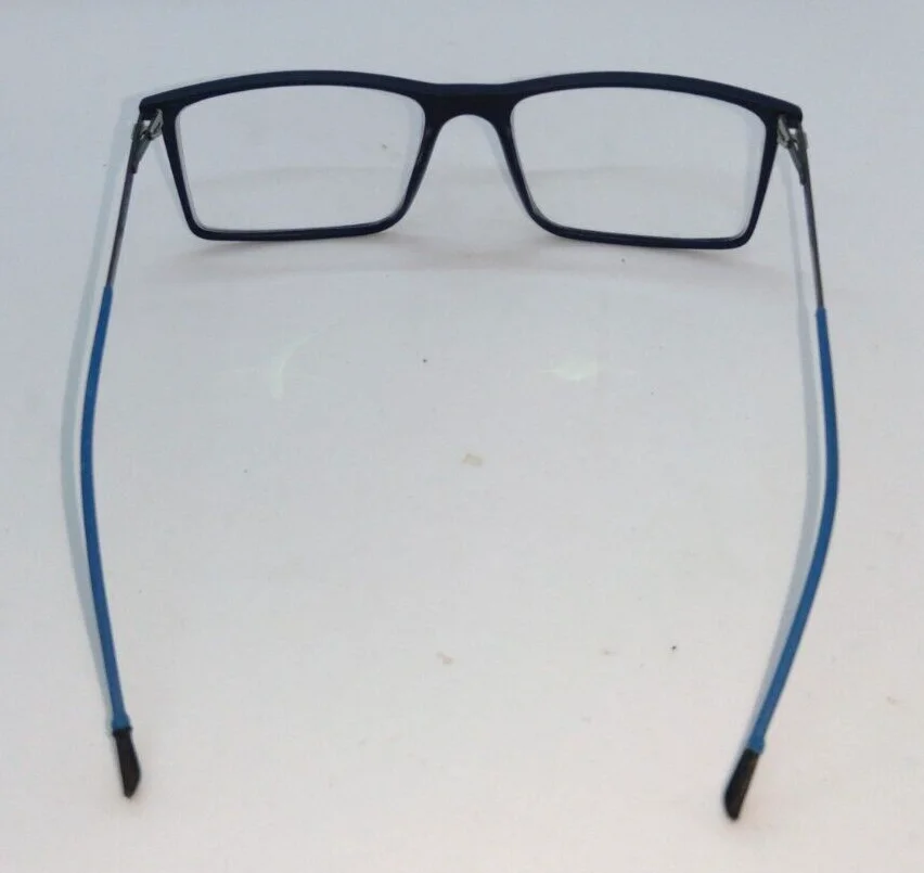 Roger Capri Metal Blue & Black Square Eyeglass Frames 54-18-145 3