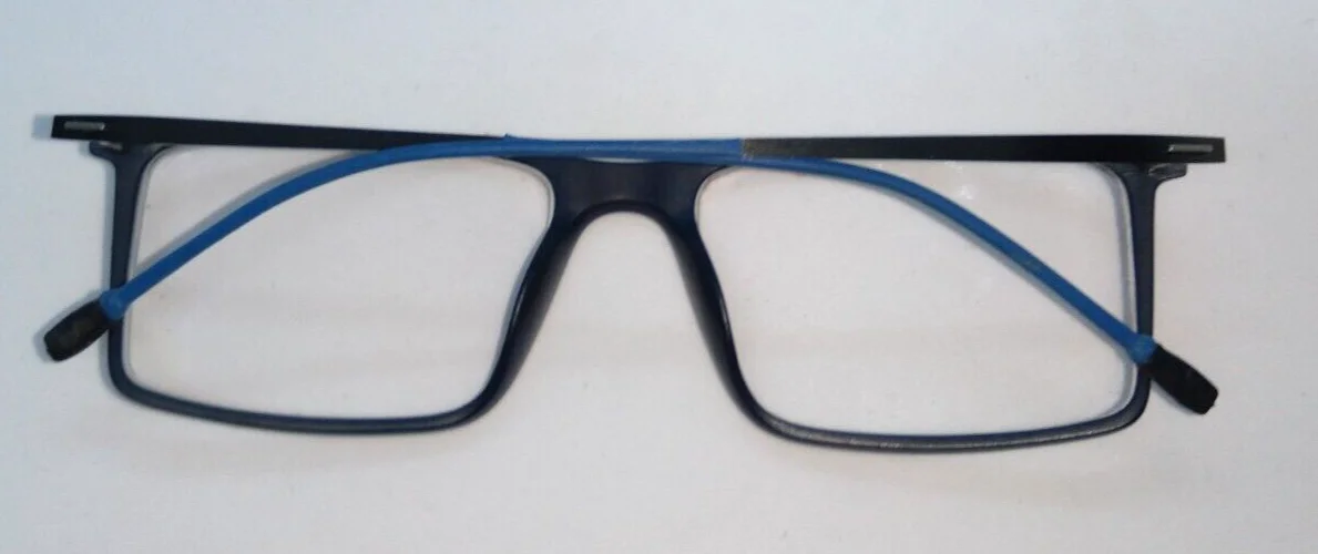 Roger Capri Metal Blue & Black Square Eyeglass Frames 54-18-145 4