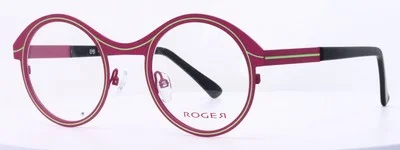 Roger GROS-GROS Col 1 Pink Round Unisex Full Rim Eyeglasses Frames 48-25-145
